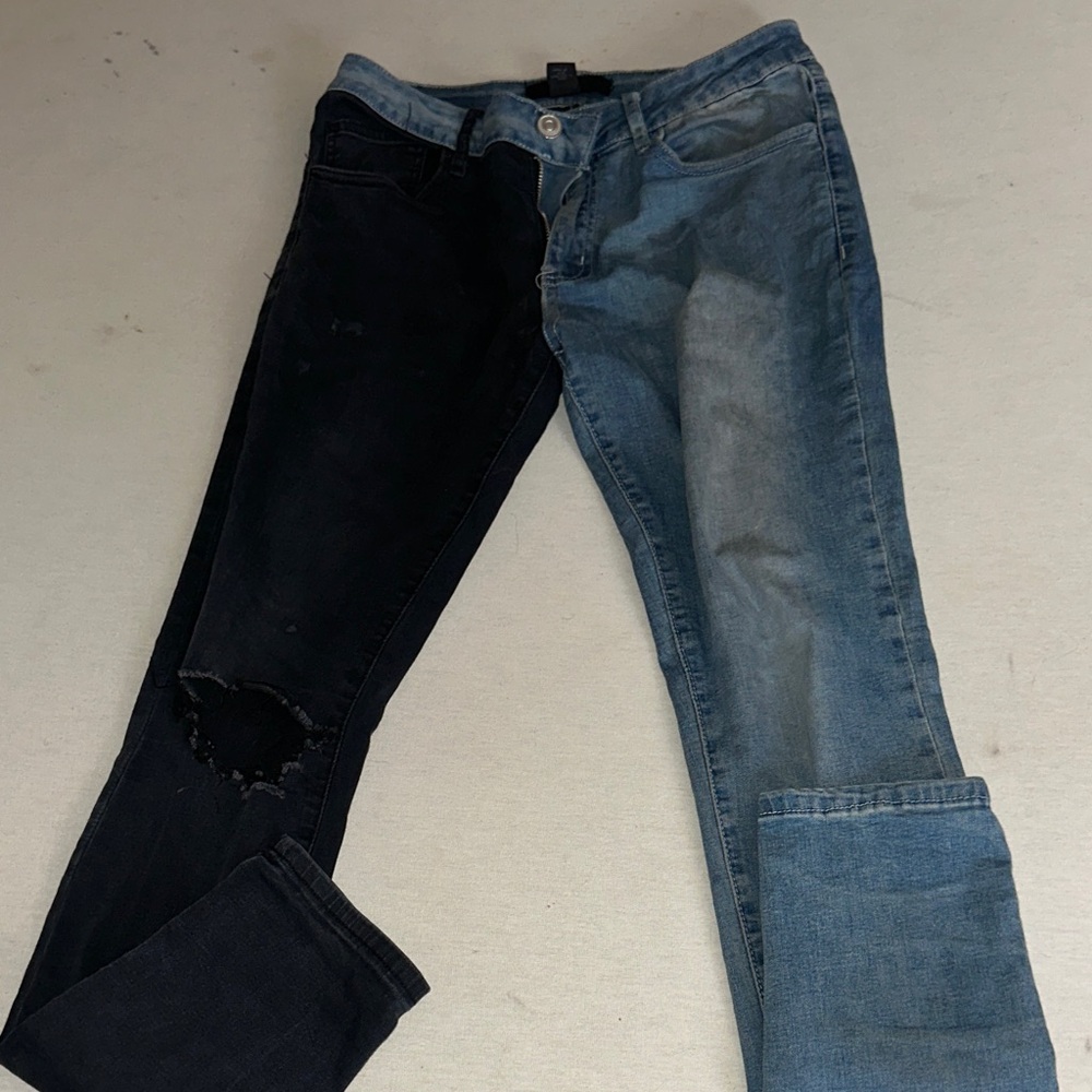 Mens Size 30 Forever 21 Men Two-Tone Jeans